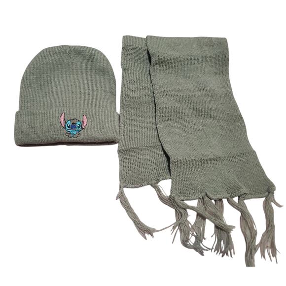 NEW Lilo and Stitch Beanie Style Hat and Scarf 2-Piece One Size Matching Set - Picture 1 of 4